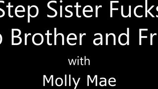 Molly Mae a kolosszális keblű nevelő húgi a  tesóval meg a haverjával kúr édeshármasban - Eroticnet