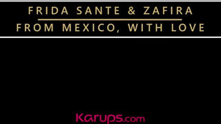 Frida Sante és Zafira a lesbi barinők nyalják egymást - Eroticnet